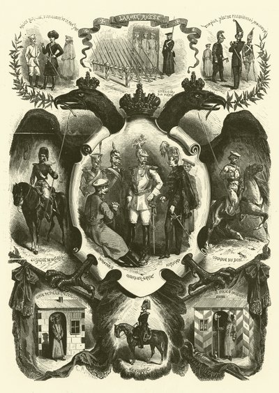 Soldados y uniformes del ejército ruso de Henri de after Montaut