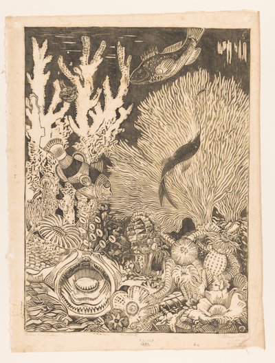 En el fondo de coral (título original en el objeto) de Henri van der Stok (signed by artist)