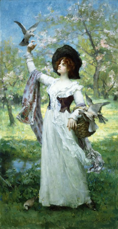 Primavera (óleo sobre lienzo) de Henrietta Rae
