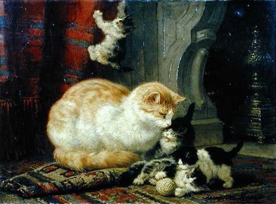 Gatitos jugando de Henriette Gertruide Knip
