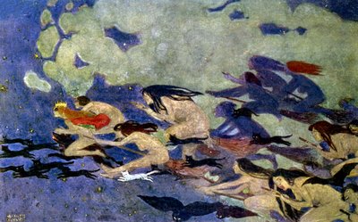 Sábado de brujas, c.1900 (grabado) de Henriette Goldenberg