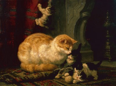 Gatitos Jugando de Henriëtte Ronner Knip