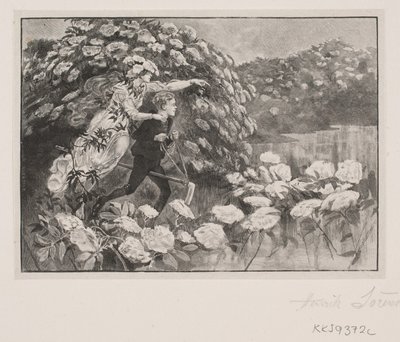 Ilustración para H. C. Andersen: "La madre del saúco" de Henrik Arnold Hamilkar Sørensen