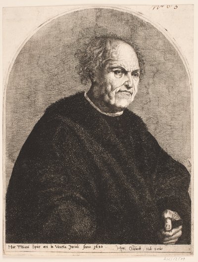 Hombre mayor con capa de piel de Henrik Oldeland