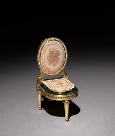 Bidet en miniatura, firma de Peter Carl Fabergé de Henrik Immanuel Wigström
