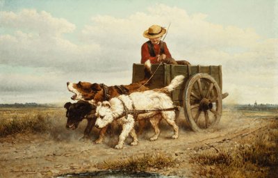 El carro de perros de Henriëtte Ronner Knip