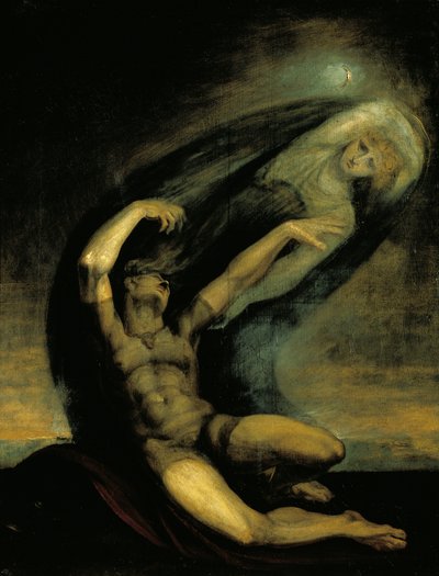 Aquiles tratando de alcanzar la sombra de Patroclo de Johann Heinrich Füssli