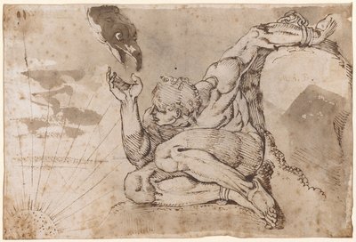 Prometeo (desnudo masculino con 5 puntos otorgados) de Henry (1741 1825) Fuseli