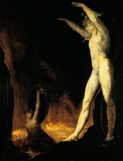 Satanás llamando a Belcebú de Johann Heinrich Füssli