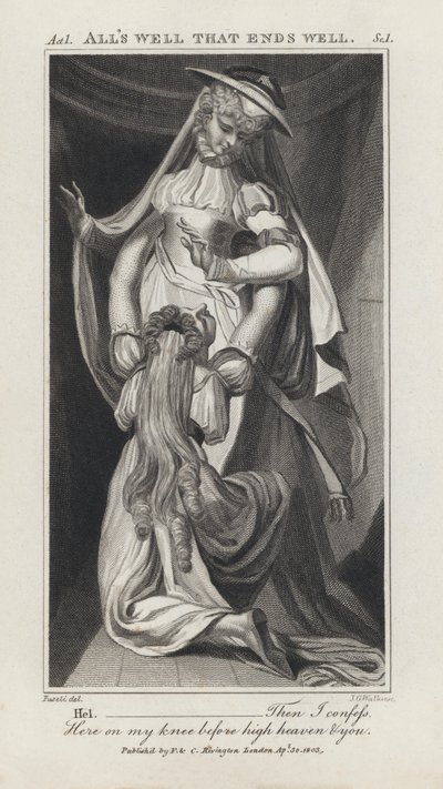Ilustración para Todo Está Bien Si Termina Bien de Shakespeare de Henry  Fuseli