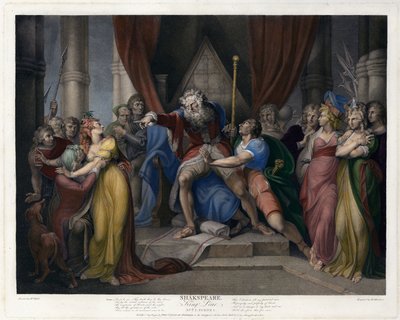 Escena de El rey Lear de Shakespeare (Acto I, Escena I) de Henry  Fuseli