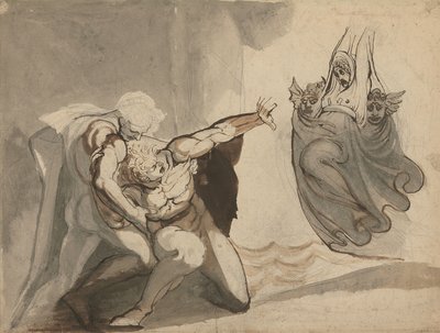 La visión de Orestes (pluma y tinta con grafito y aguada sobre papel) de Henry (1741 1825) Fuseli