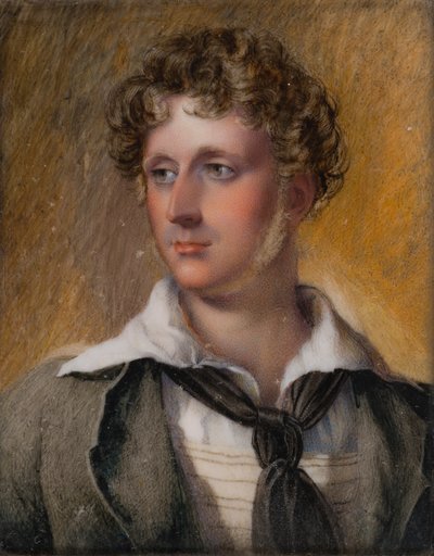 Retrato del vicealmirante Charles Bridgeman, c.1817-60 (óleo sobre marfil) de Henry (circle of) Collen