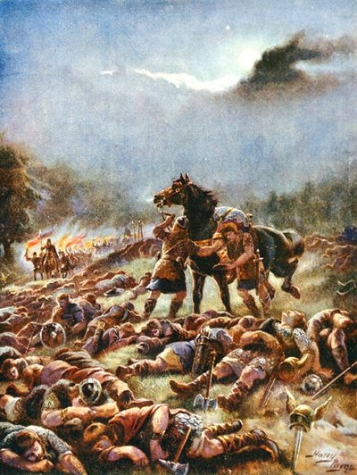 El ejército envenenado de Sweyn, ilustración de 
