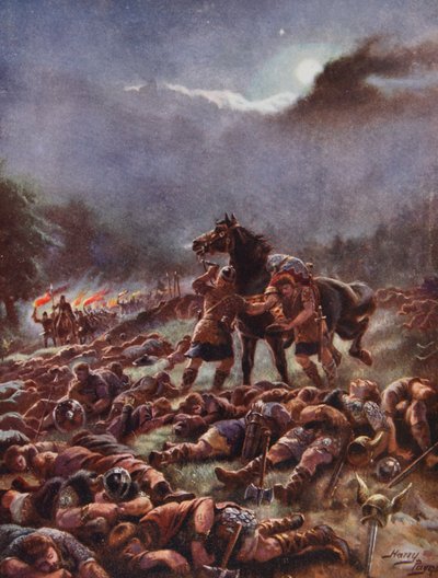 El ejército envenenado de Sweyn, ilustración de 