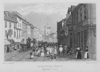 Día de mercado, Dartford, Kent de Henry Adlard