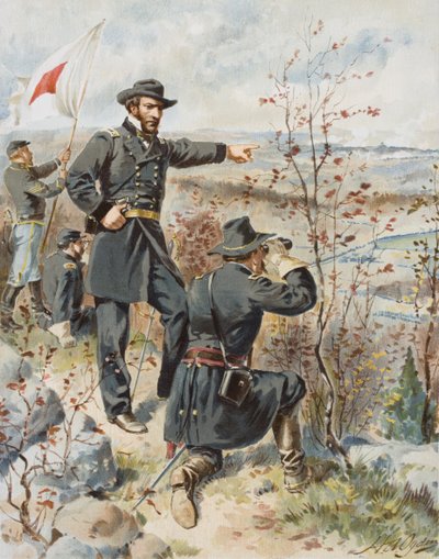El General Sherman en la Montaña Kenesaw durante la Batalla de Allatoona Pass, 4 de octubre de Henry Alexander (after) Ogden
