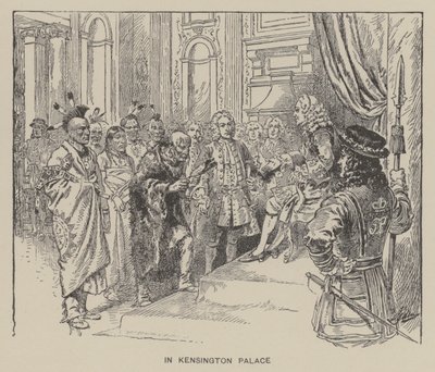 Recepción de los indios Creek por el rey Jorge II en el Palacio de Kensington de Henry Alexander (after) Ogden