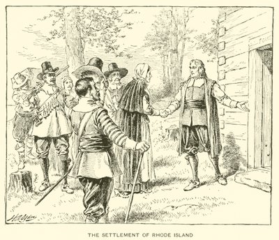 El asentamiento de Rhode Island (litografía) de Henry Alexander (after) Ogden