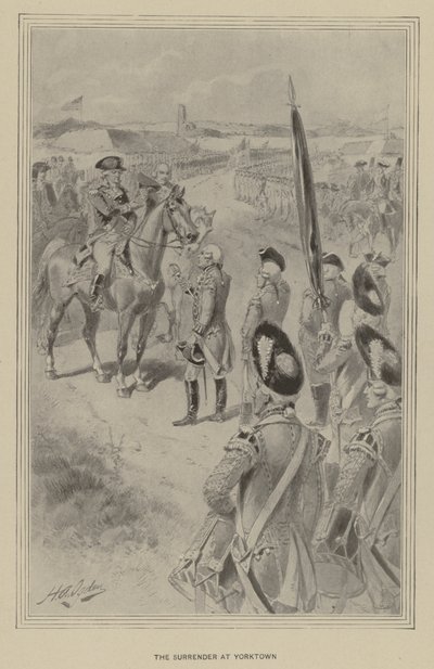 La rendición en Yorktown (litografía) de Henry Alexander (after) Ogden