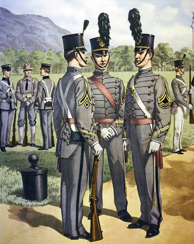 Uniformes de cadetes de la Academia Militar de West Point de 1902-07 de Henry Alexander (after) Ogden