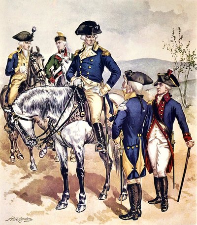 Uniformes del ejército estadounidense de 1779-83 de Henry Alexander Ogden