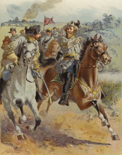 General J E B Stuart en la incursión alrededor de McClellan, junio de 1862 de Henry Alexander Ogden