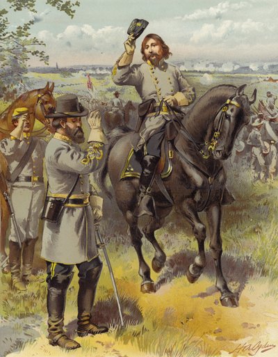 General Pickett recibiendo la orden de cargar del General Longstreet, Gettysburg; 3 de julio de 1863 de Henry Alexander Ogden