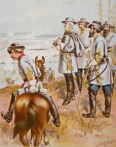 El general Robert E. Lee (1807-70) en la batalla de Fredericksburg, 13 de diciembre de 1862 de Henry Alexander Ogden