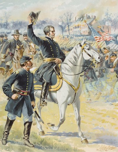 General de División Hooker en la Batalla de Chancellorville, Virginia, 3 de mayo de 1863 de Henry Alexander Ogden