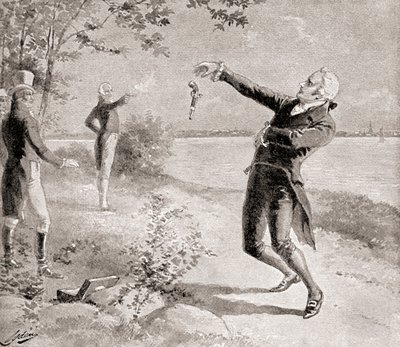 El duelo Burr-Hamilton el 11 de julio de 1804, de La Historia de Nuestro País, publicado en 1905 de Henry Alexander Ogden