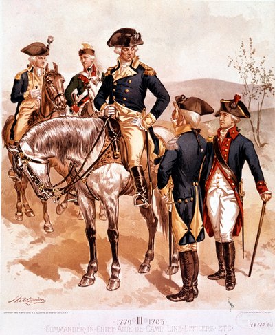 Uniforme del Comandante en Jefe y Oficiales del Ejército Continental Americano de Henry Alexander Ogden