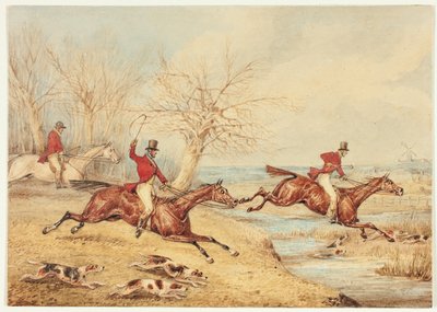 Cazadores a caballo con perros de Henry Alken