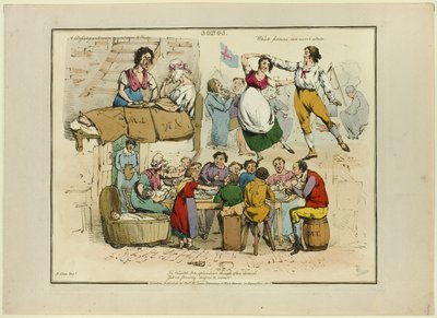 Placa de ilustraciones a canciones populares de Henry Alken