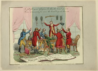 Placa de ilustraciones a canciones populares de Henry Alken