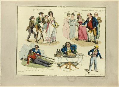 Placa de ilustraciones a canciones populares de Henry Alken