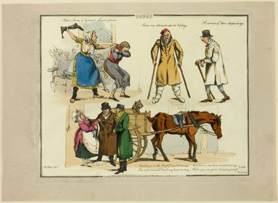 Placa de ilustraciones a canciones populares de Henry Alken