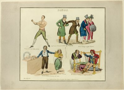 Placa de ilustraciones a canciones populares de Henry Alken