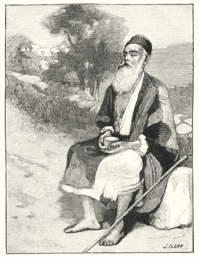 Un mendigo ciego cerca de Jerusalén de Henry Andrew Harper