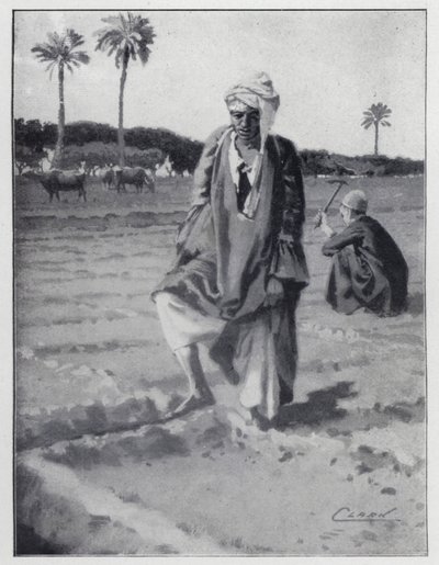 Regando con el pie en Gizeh, Egipto de Henry Andrew Harper