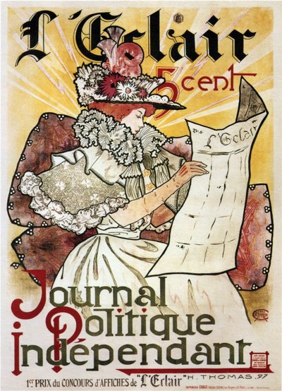 LEclair: Póster del Periódico Político Independiente, 1897 de Henry Atwell Thomas