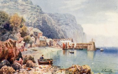 Clovelly (litografía en color) de Henry B. (after) Wimbush