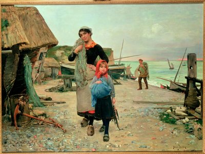 Pescadores Volviendo con sus Redes, 1882 de Henry Bacon