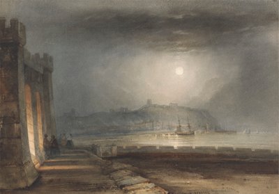 Puerto de Scarborough, Yorkshire - Luz de luna de Henry Barlow Carter