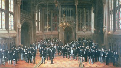 Lobby de Miembros, Casas del Parlamento, 1872-73 de Henry Barraud