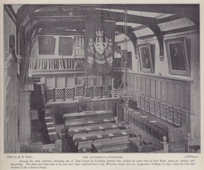 Interior del Guildhall, Canterbury, Kent de Henry Beauchamp Collis