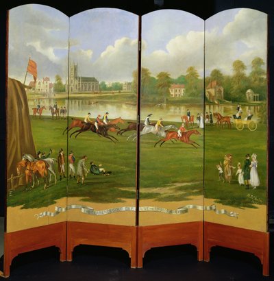 El inicio de la carrera por la Copa de Oro Clarence en Hampton, miércoles 21 de junio de 1815 de Henry Bernard Chalon