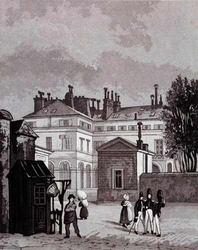 Vista de la Escuela Politécnica en el siglo XVIII de Henry Berthoud