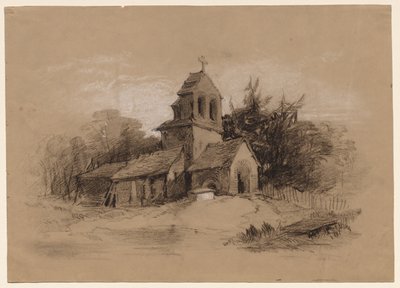 Iglesia en un paisaje de Henry Bright