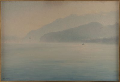 Costa de Sorrento, azul y plata de Henry Brokman Knudsen